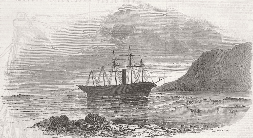 IRELAND. Gt Britain Ship-ashore Rathmullan 1846 old antique print picture